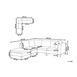 Avis Beliani Canapé d'angle côté gauche avec ottoman EVJA Vert Velours