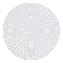 2x Rond Blanc Tapis Crochet Maille Toile Pour Tapis Faisant Loquet Crochet Artisanat 24cm