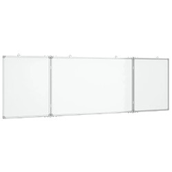 vidaXL Tableau blanc magnétique pliable 160x50x1,7 cm aluminium