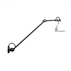 Universal Lampe murale moderne simple rétro nordique télescopique swing double lampes murales salon chambre lit éclairage luminaire (moyen blanc) 