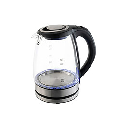 Bouilloire sans fil 1.7l 2000w verre/noir - 002031 - SILVER STYLE 