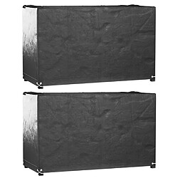 vidaXL Housses salon de jardin 2pcs 8œillets 125x55x75cm rectangulaire 