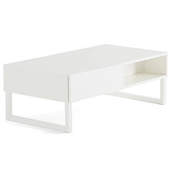 Bestmobilier Sofia - table basse - blanc mat - 110 cm Sofia - table basse - blanc mat - 110 cm - Blanc