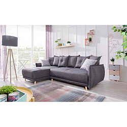 Bestmobilier Lena - canapé d'angle réversible convertible - 4 places - style scandinave