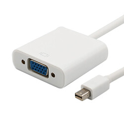 Wewoo Cable Adaptateur de câble Mini DisplayPort vers VGA 1080P (blanc)