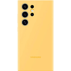 Coque en silicone pour Samsung Galaxy S24 Ultra Jaune