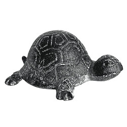 L'Héritier Du Temps Tortue Cache Clés Sculpture Statuette Décoration Cache Clefs en Fonte Patinée Grise 6x8,50x12cm