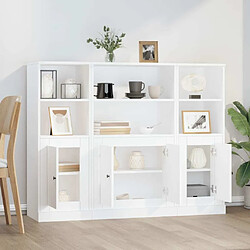 Avis Maison Chic Ensemble de 3 Buffets,commode,console pour rangement blanc bois d'ingénierie -MN49808