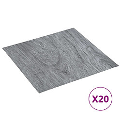 vidaXL Dalles de plancher autoadhésives 20 pcs PVC 1,86 m² gris clair