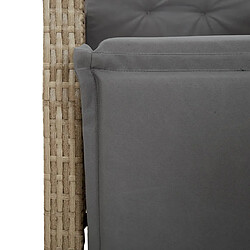 Avis Maison Chic Ensemble à manger d'extérieur 5 pcs avec coussins,Salon de jardin,Mobilier de jardin Beige poly rotin -GKD484560