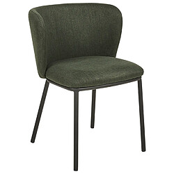 Acheter Beliani Chaise de salle à manger Set de 2 Tissu Vert foncé MINA