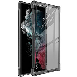 Coque en TPU IMAK anti-rayures transparent noir pour votre Samsung Galaxy S22 Ultra 5G