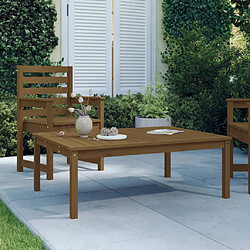 vidaXL Table de jardin marron miel 121x82,5x45 cm bois massif de pin