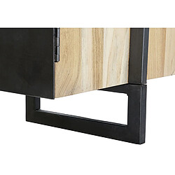 Acheter Pegane Buffet meuble de rangement en acacia coloris naturel / noir et métal -Longueur 195 x Hauteur 90 x Profondeur 40 cm