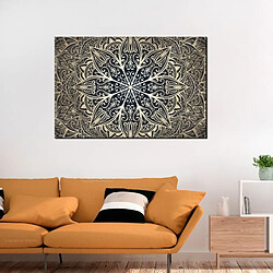 Paris Prix Tableau Imprimé Oriental Flowers Narrow Brown 60 x 90 cm