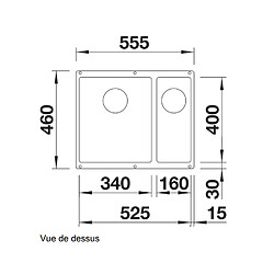 Avis Evier à encastrer 56cm noir - 525986 - BLANCO