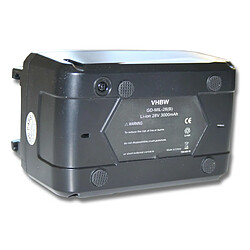 vhbw Batterie compatible avec Milwaukee HD28 HX Bohrhammer, HD28 IW Schlagschrauber outil électrique (3000mAh Li-ion 28 V) 