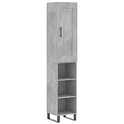 Maison Chic Buffet,Meuble de Rangement,commode pour salon,Cuisine Gris béton 34,5x34x180 cm Bois d'ingénierie -MN22002