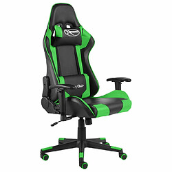 Maison Chic Chaise de jeu, Chaise gaming pivotante, Fauteuil gamer d'ordinateur,Chaise de Bureau Vert PVC -GKD78993