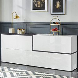 Ahd Amazing Home Design Buffet 210cm 4 Portes Entrée Design Moderne Zet Pavin Ardesia