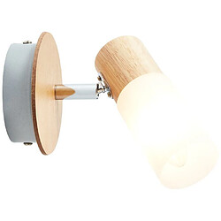 Brilliant (Lighting) Applique BABSAN 1x3,5W E14 Bois clair-blanc