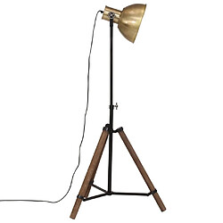 Avis vidaXL Lampadaire 25 W laiton antique 75x75x90-150 cm E27