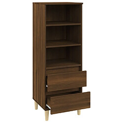 Avis vidaXL Buffet haut Chêne marron 40x36x110 cm Bois d'ingénierie