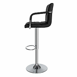 Avis Helloshop26 Lot de 2 tabourets de bar hauteur réglable design moderne noir 1208006