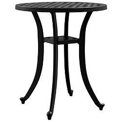 Acheter vidaXL Table de jardin noir Ø48x53 cm aluminium coulé