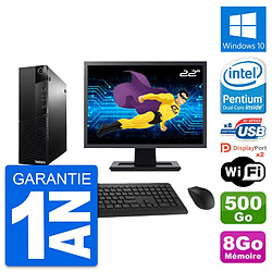 PC Lenovo M83 SFF Ecran 22" Intel G3220 RAM 8Go Disque 500Go Windows 10 Wifi · Occasion 