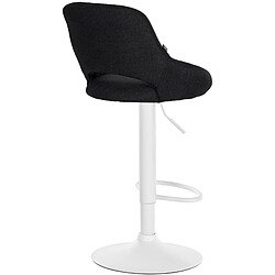 Non Tabouret de bar Milet tissu blanc pas cher