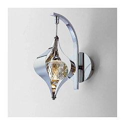 Luminaire Center Applique murale Amano avec interrupteur 1 Ampoule chrome poli/cristal Coloris : chrome poli, Stainless Steel, verre transparent Coloris de l'abat jour : transparent Largeur en Cm : 14 Hauteur en Cm : 26 Profondeur en Cm : 21 Poids en K