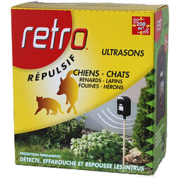 Répulsif ultrasons chien & chat RETRO avec flash effaroucheur