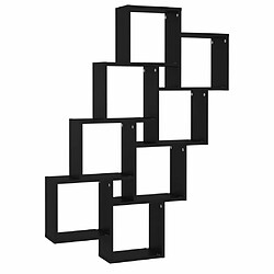 Maison Chic Étagère cube murale,Etagère de rangement flottante Noir 90x15x119 cm Aggloméré -MN44149