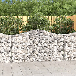 vidaXL Paniers à gabions arqués 8 pcs 200x30x100/120 cm Fer galvanisé 