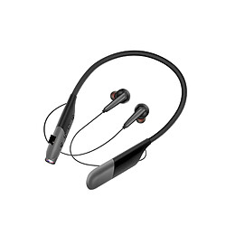 LUUCOZK Écouteurs tour de cou AKZ-R11 Casque de sport sans fil compatible Bluetooth pour course à pied - Noir 