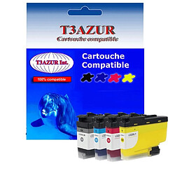 T3AZUR - Lot de 4 Cartouches compatibles Brother LC3235 (LC-3235) XL 