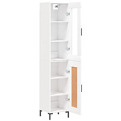 Acheter Maison Chic Buffet,Meuble de Rangement,commode pour salon,Cuisine Blanc 34,5x34x180 cm Bois d'ingénierie -MN24106