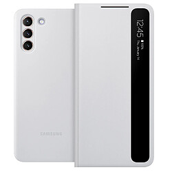 Étui Samsung S21 Plus Fenêtre Tactile Smart Clear View Original gris clair