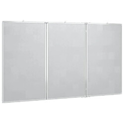 Avis vidaXL Tableau blanc magnétique pliable 120x100x1,7 cm aluminium