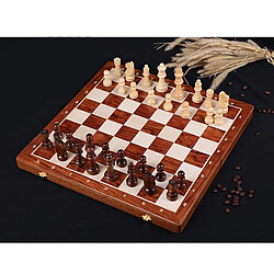 Jeu D'échecs En Bois De Voyage En Bois Pliant 39x39cm Avec étui De Rangement