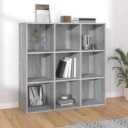 vidaXL Armoire à livres sonoma gris 98x29x97,5 cm