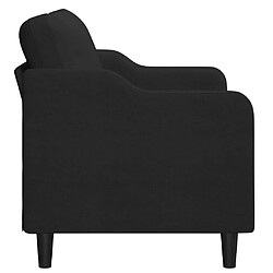 Avis vidaXL Canapé à 2 places Noir 140 cm Tissu