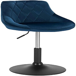 Acheter Helloshop26 Lot de 2 tabourets de bar en velours bleu 19_0000248