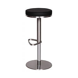 Acheter Mes Tabouret de bar rond réglable en hauteur 38x38x57/82 cm en PU noir