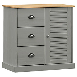 Maison Chic Buffet commode,console avec tiroirs pour rangement VIGO 78x40x75 cm gris bois massif de pin -MN31327