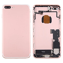Wewoo Coque arrière rose pour iPhone 7 Plus Batterie couvercle arrière avec plateau de carte Or pièce détachée