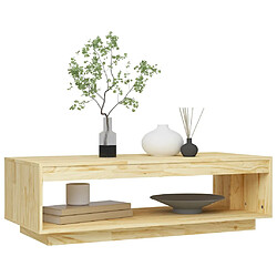 Avis vidaXL Table basse 110x50x33,5 cm bois de pin massif