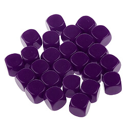 25pcs Opaque Blanc Six Faces Dés D6 D & D Jeu Rpg Parti Dices Purple