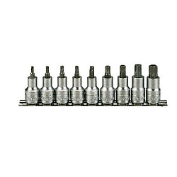 Teng M1213TX TX Lot de 9 porte-douilles sur rail 12,7 mm